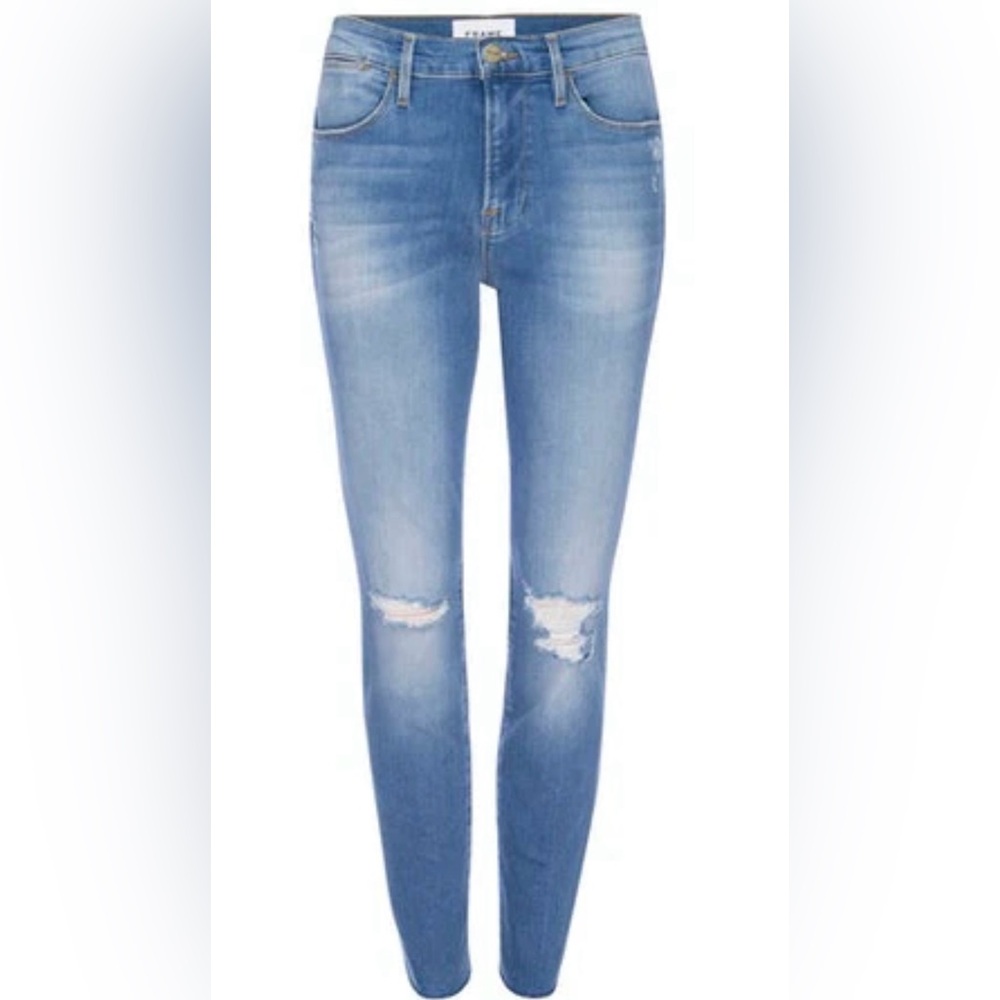 Frame Le Skinny Cami Raw Edge Jeans size 27
